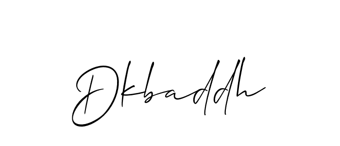 Make a beautiful signature design for name Dkbaddh. With this signature (Allison_Script) style, you can create a handwritten signature for free. Dkbaddh signature style 2 images and pictures png