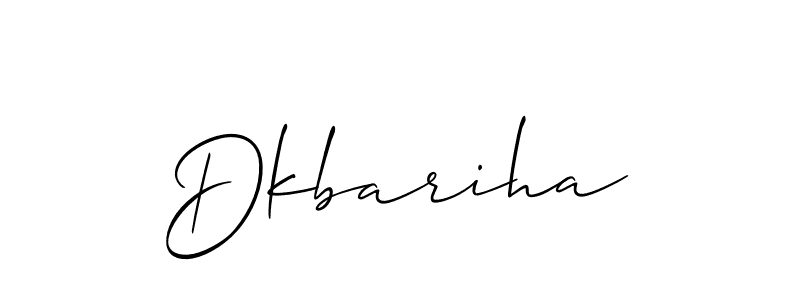 How to make Dkbariha signature? Allison_Script is a professional autograph style. Create handwritten signature for Dkbariha name. Dkbariha signature style 2 images and pictures png