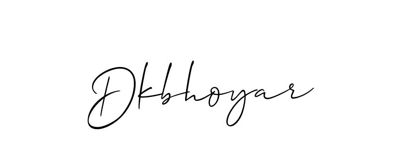 Use a signature maker to create a handwritten signature online. With this signature software, you can design (Allison_Script) your own signature for name Dkbhoyar. Dkbhoyar signature style 2 images and pictures png