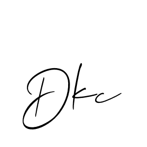 Create a beautiful signature design for name Dkc. With this signature (Allison_Script) fonts, you can make a handwritten signature for free. Dkc signature style 2 images and pictures png