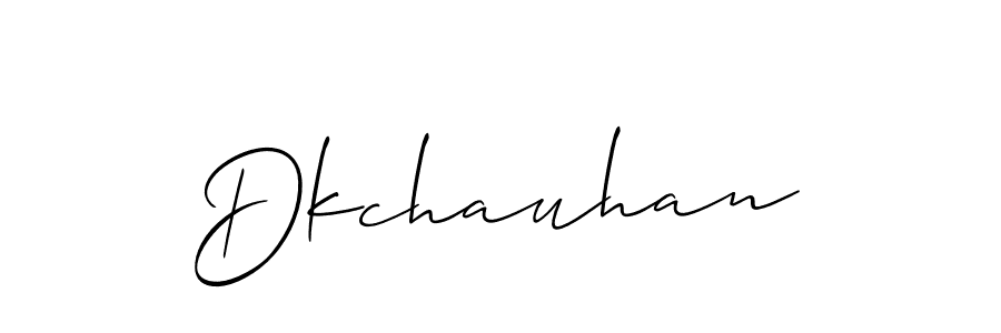 How to make Dkchauhan name signature. Use Allison_Script style for creating short signs online. This is the latest handwritten sign. Dkchauhan signature style 2 images and pictures png