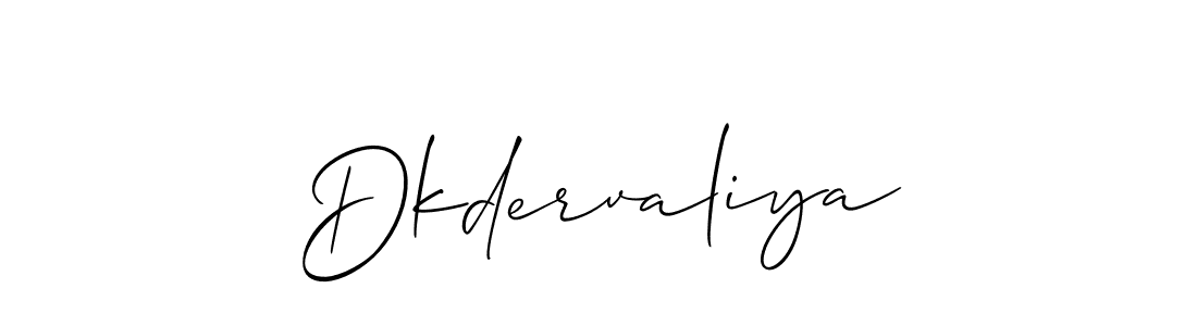 It looks lik you need a new signature style for name Dkdervaliya. Design unique handwritten (Allison_Script) signature with our free signature maker in just a few clicks. Dkdervaliya signature style 2 images and pictures png
