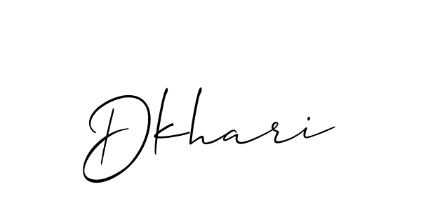 Also You can easily find your signature by using the search form. We will create Dkhari name handwritten signature images for you free of cost using Allison_Script sign style. Dkhari signature style 2 images and pictures png