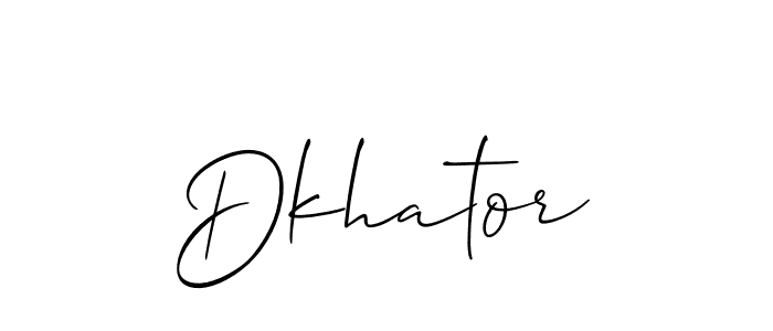 How to make Dkhator name signature. Use Allison_Script style for creating short signs online. This is the latest handwritten sign. Dkhator signature style 2 images and pictures png