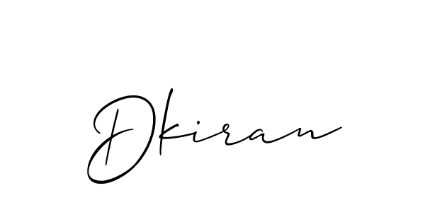 Also You can easily find your signature by using the search form. We will create Dkiran name handwritten signature images for you free of cost using Allison_Script sign style. Dkiran signature style 2 images and pictures png