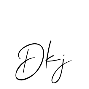 Also we have Dkj name is the best signature style. Create professional handwritten signature collection using Allison_Script autograph style. Dkj signature style 2 images and pictures png