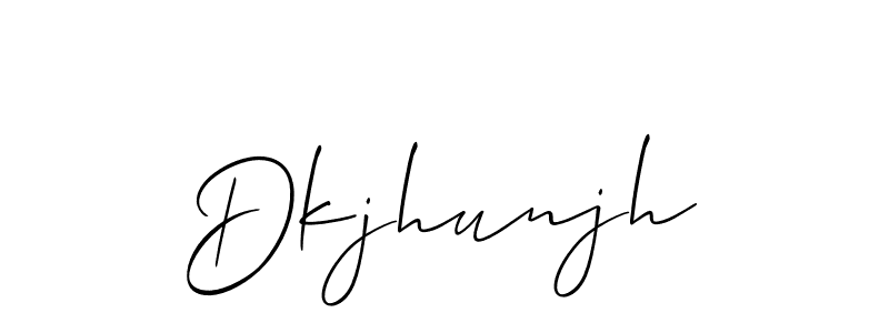 Create a beautiful signature design for name Dkjhunjh. With this signature (Allison_Script) fonts, you can make a handwritten signature for free. Dkjhunjh signature style 2 images and pictures png