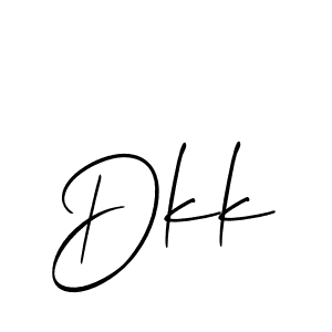 How to make Dkk name signature. Use Allison_Script style for creating short signs online. This is the latest handwritten sign. Dkk signature style 2 images and pictures png