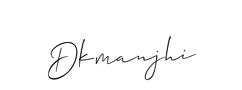 Also we have Dkmanjhi name is the best signature style. Create professional handwritten signature collection using Allison_Script autograph style. Dkmanjhi signature style 2 images and pictures png