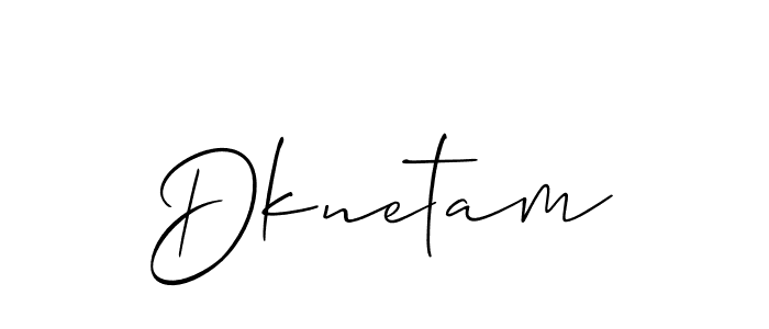 It looks lik you need a new signature style for name Dknetam. Design unique handwritten (Allison_Script) signature with our free signature maker in just a few clicks. Dknetam signature style 2 images and pictures png