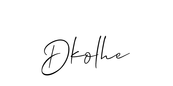 Make a beautiful signature design for name Dkolhe. With this signature (Allison_Script) style, you can create a handwritten signature for free. Dkolhe signature style 2 images and pictures png
