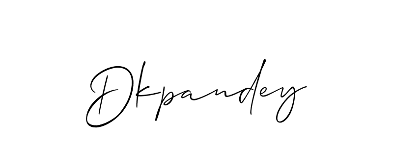 Make a beautiful signature design for name Dkpandey. With this signature (Allison_Script) style, you can create a handwritten signature for free. Dkpandey signature style 2 images and pictures png