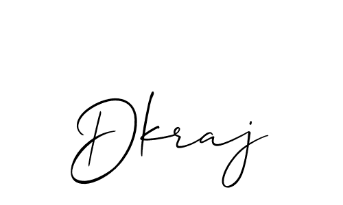 How to make Dkraj name signature. Use Allison_Script style for creating short signs online. This is the latest handwritten sign. Dkraj signature style 2 images and pictures png