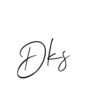 How to make Dks signature? Allison_Script is a professional autograph style. Create handwritten signature for Dks name. Dks signature style 2 images and pictures png