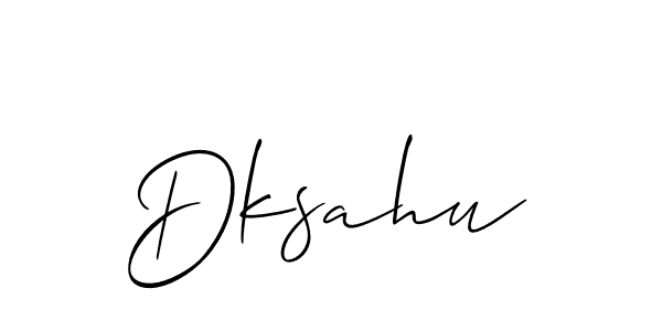 Also You can easily find your signature by using the search form. We will create Dksahu name handwritten signature images for you free of cost using Allison_Script sign style. Dksahu signature style 2 images and pictures png