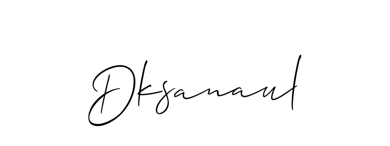 The best way (Allison_Script) to make a short signature is to pick only two or three words in your name. The name Dksanaul include a total of six letters. For converting this name. Dksanaul signature style 2 images and pictures png