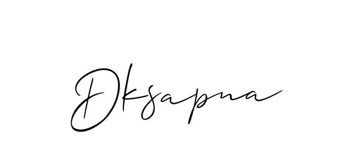 Dksapna stylish signature style. Best Handwritten Sign (Allison_Script) for my name. Handwritten Signature Collection Ideas for my name Dksapna. Dksapna signature style 2 images and pictures png