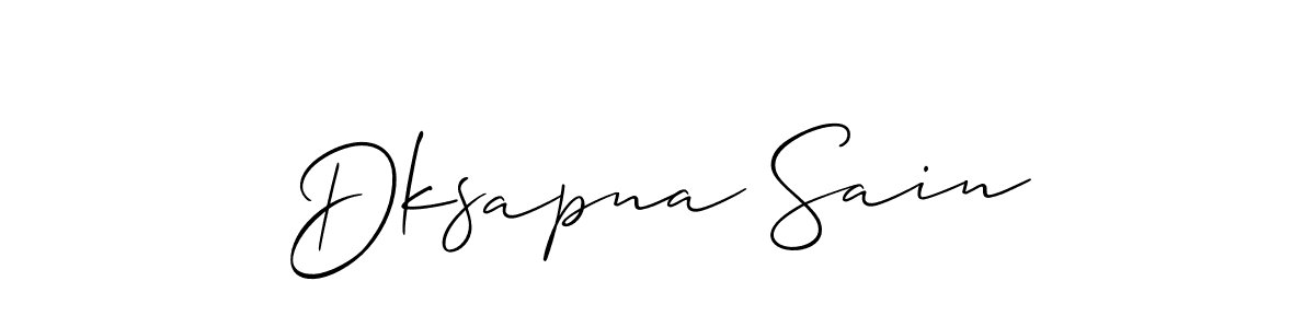 Design your own signature with our free online signature maker. With this signature software, you can create a handwritten (Allison_Script) signature for name Dksapna Sain. Dksapna Sain signature style 2 images and pictures png