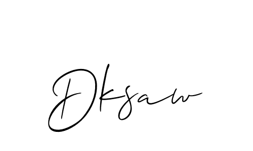 How to make Dksaw signature? Allison_Script is a professional autograph style. Create handwritten signature for Dksaw name. Dksaw signature style 2 images and pictures png