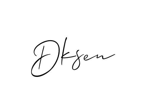 if you are searching for the best signature style for your name Dksen. so please give up your signature search. here we have designed multiple signature styles  using Allison_Script. Dksen signature style 2 images and pictures png