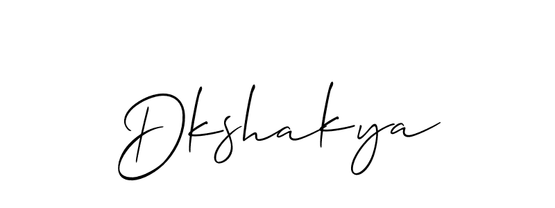 How to make Dkshakya signature? Allison_Script is a professional autograph style. Create handwritten signature for Dkshakya name. Dkshakya signature style 2 images and pictures png