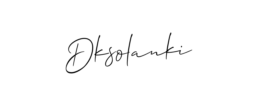 The best way (Allison_Script) to make a short signature is to pick only two or three words in your name. The name Dksolanki include a total of six letters. For converting this name. Dksolanki signature style 2 images and pictures png