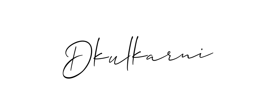 Also we have Dkulkarni name is the best signature style. Create professional handwritten signature collection using Allison_Script autograph style. Dkulkarni signature style 2 images and pictures png
