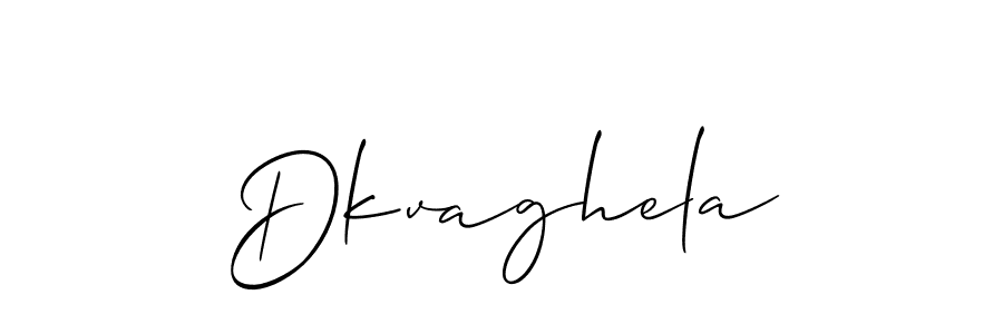 Create a beautiful signature design for name Dkvaghela. With this signature (Allison_Script) fonts, you can make a handwritten signature for free. Dkvaghela signature style 2 images and pictures png
