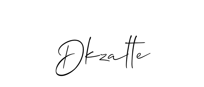 Create a beautiful signature design for name Dkzalte. With this signature (Allison_Script) fonts, you can make a handwritten signature for free. Dkzalte signature style 2 images and pictures png