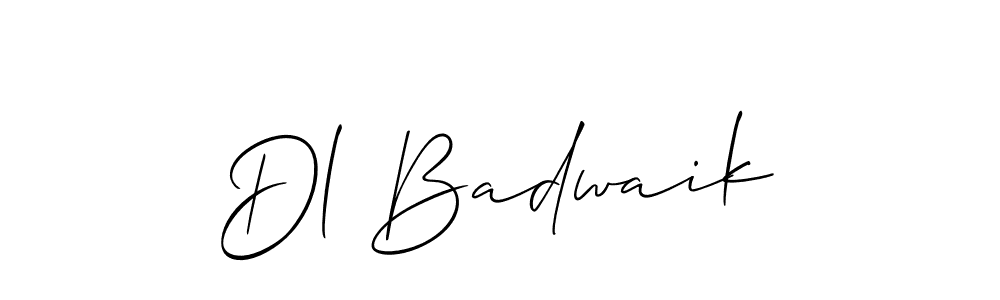 It looks lik you need a new signature style for name Dl Badwaik. Design unique handwritten (Allison_Script) signature with our free signature maker in just a few clicks. Dl Badwaik signature style 2 images and pictures png