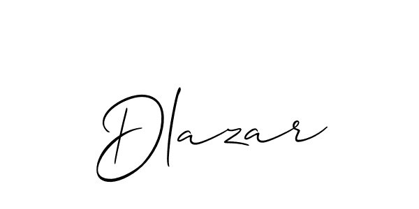 How to make Dlazar name signature. Use Allison_Script style for creating short signs online. This is the latest handwritten sign. Dlazar signature style 2 images and pictures png