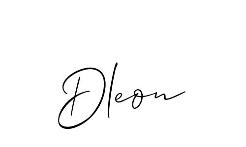 Allison_Script is a professional signature style that is perfect for those who want to add a touch of class to their signature. It is also a great choice for those who want to make their signature more unique. Get Dleon name to fancy signature for free. Dleon signature style 2 images and pictures png