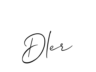 The best way (Allison_Script) to make a short signature is to pick only two or three words in your name. The name Dler include a total of six letters. For converting this name. Dler signature style 2 images and pictures png