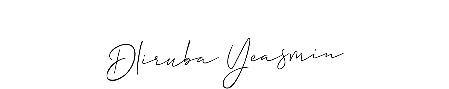 Similarly Allison_Script is the best handwritten signature design. Signature creator online .You can use it as an online autograph creator for name Dliruba Yeasmin. Dliruba Yeasmin signature style 2 images and pictures png