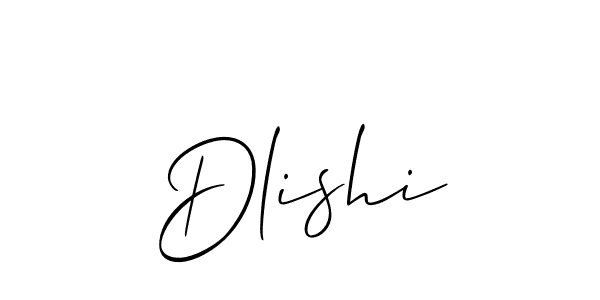 How to make Dlishi signature? Allison_Script is a professional autograph style. Create handwritten signature for Dlishi name. Dlishi signature style 2 images and pictures png