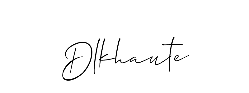 Allison_Script is a professional signature style that is perfect for those who want to add a touch of class to their signature. It is also a great choice for those who want to make their signature more unique. Get Dlkhaute name to fancy signature for free. Dlkhaute signature style 2 images and pictures png