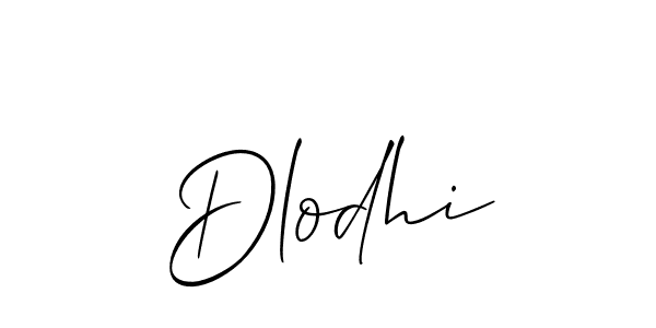 How to make Dlodhi signature? Allison_Script is a professional autograph style. Create handwritten signature for Dlodhi name. Dlodhi signature style 2 images and pictures png