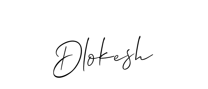 How to make Dlokesh name signature. Use Allison_Script style for creating short signs online. This is the latest handwritten sign. Dlokesh signature style 2 images and pictures png