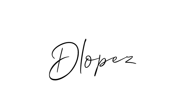 Make a beautiful signature design for name Dlopez. With this signature (Allison_Script) style, you can create a handwritten signature for free. Dlopez signature style 2 images and pictures png