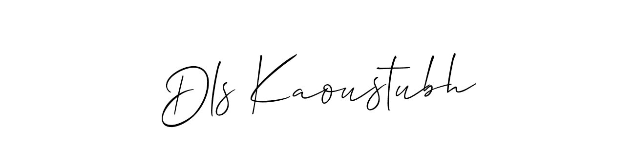 How to Draw Dls Kaoustubh signature style? Allison_Script is a latest design signature styles for name Dls Kaoustubh. Dls Kaoustubh signature style 2 images and pictures png