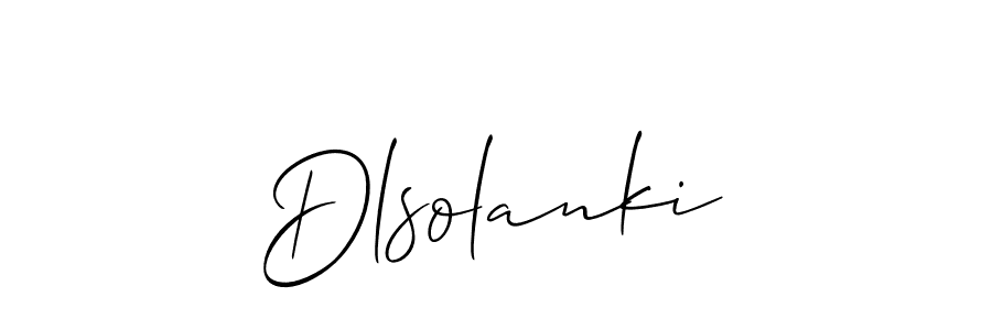 The best way (Allison_Script) to make a short signature is to pick only two or three words in your name. The name Dlsolanki include a total of six letters. For converting this name. Dlsolanki signature style 2 images and pictures png