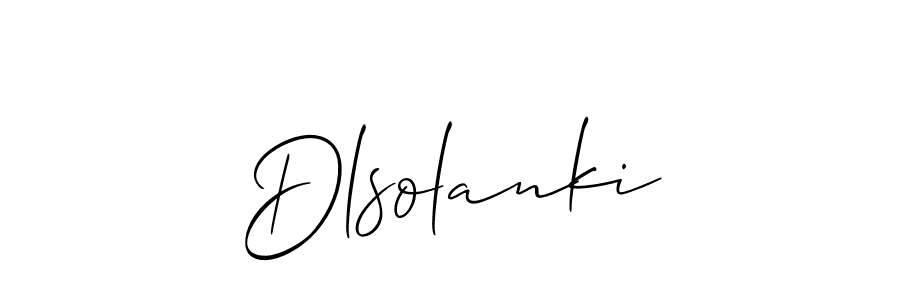 The best way (Allison_Script) to make a short signature is to pick only two or three words in your name. The name Dlsolanki include a total of six letters. For converting this name. Dlsolanki signature style 2 images and pictures png