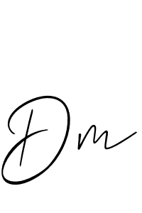 How to make Dm signature? Allison_Script is a professional autograph style. Create handwritten signature for Dm name. Dm signature style 2 images and pictures png