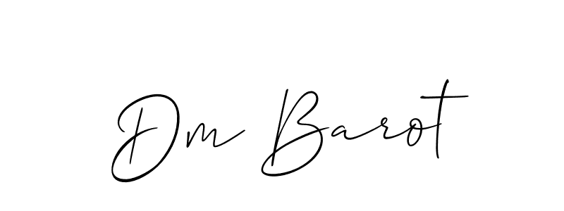 Similarly Allison_Script is the best handwritten signature design. Signature creator online .You can use it as an online autograph creator for name Dm Barot. Dm Barot signature style 2 images and pictures png