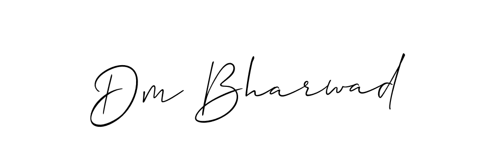 Also we have Dm Bharwad name is the best signature style. Create professional handwritten signature collection using Allison_Script autograph style. Dm Bharwad signature style 2 images and pictures png