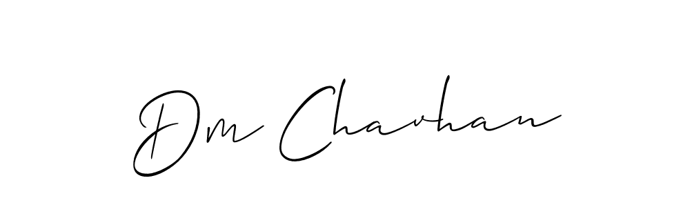 Use a signature maker to create a handwritten signature online. With this signature software, you can design (Allison_Script) your own signature for name Dm Chavhan. Dm Chavhan signature style 2 images and pictures png
