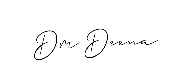 Use a signature maker to create a handwritten signature online. With this signature software, you can design (Allison_Script) your own signature for name Dm Deena. Dm Deena signature style 2 images and pictures png