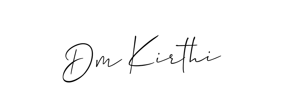 Dm Kirthi stylish signature style. Best Handwritten Sign (Allison_Script) for my name. Handwritten Signature Collection Ideas for my name Dm Kirthi. Dm Kirthi signature style 2 images and pictures png