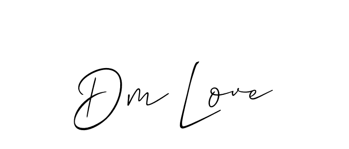 Also You can easily find your signature by using the search form. We will create Dm Love name handwritten signature images for you free of cost using Allison_Script sign style. Dm Love signature style 2 images and pictures png