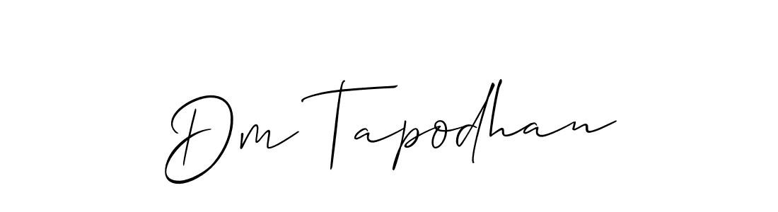 Allison_Script is a professional signature style that is perfect for those who want to add a touch of class to their signature. It is also a great choice for those who want to make their signature more unique. Get Dm Tapodhan name to fancy signature for free. Dm Tapodhan signature style 2 images and pictures png